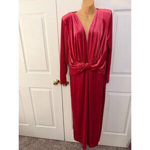NWT  Eloquii Women's Plus Size Dress Hot Pink Velour Size 20